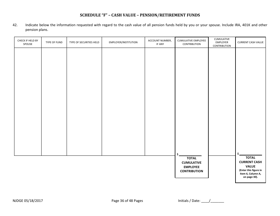 Form 1 Personal History Disclosure - Casino Qualifiers - New Jersey, Page 37