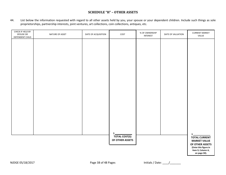 Form 1 Personal History Disclosure - Casino Qualifiers - New Jersey, Page 39