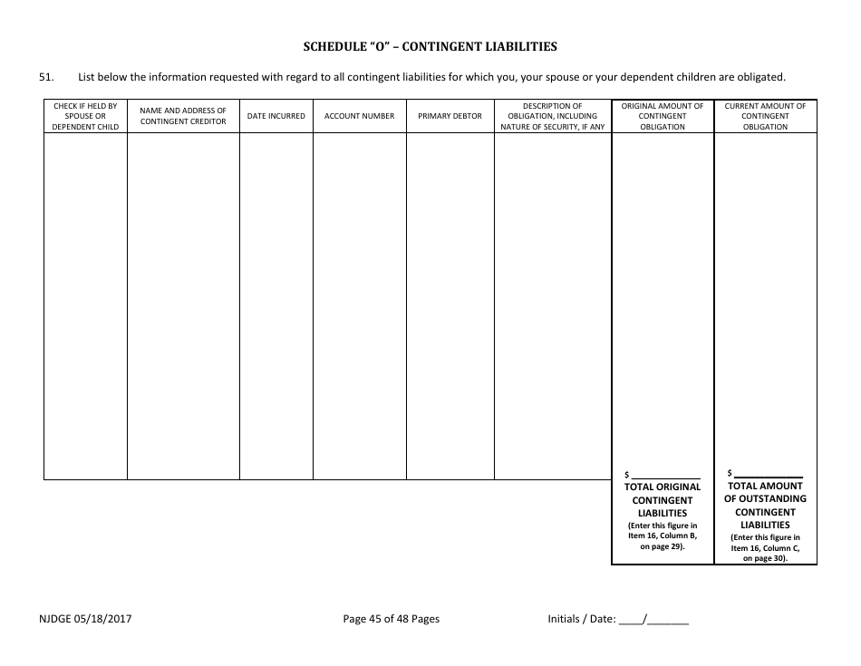 Form 1 Personal History Disclosure - Casino Qualifiers - New Jersey, Page 46