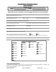 Form 1 Personal History Disclosure - Casino Qualifiers - New Jersey, Page 7
