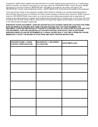 Form 400 Board of Elections Voting Machine Equipment, Supplies and/or Ballots Custody Form - Ohio, Page 2