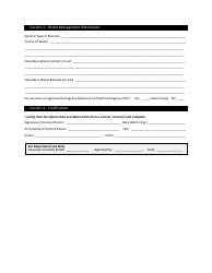 Registration Form Hazardous Waste Generator - Nunavut, Canada, Page 2