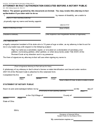 Document preview: Form 10-F Attorney-In-fact Authorization Executed Before a Notary Public - Ohio