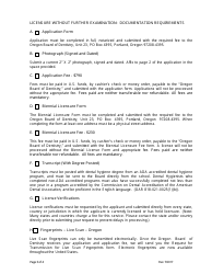 Instructions for Dental Hygiene Application for Licensure - Oregon, Page 3