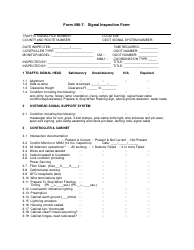 Form 496-7 Signal Inspection Form - Ohio