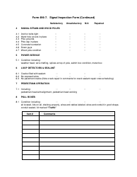 Form 496-7 Signal Inspection Form - Ohio, Page 2