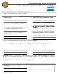 Document preview: Corporation/Limited Liability Company - Information Change - Oregon