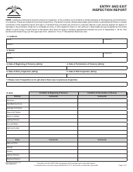 RTA Form 6 Entry and Exit Inspection Report - Northwest Territories, Canada