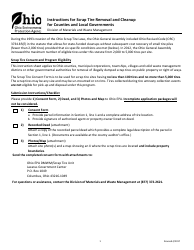 Scrap Tire Removal Certifications and Consent Form for Counties and Local Governments - Ohio