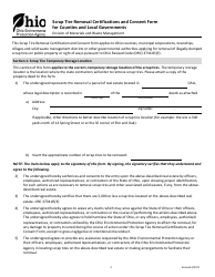 Scrap Tire Removal Certifications and Consent Form for Counties and Local Governments - Ohio, Page 2