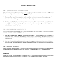 Form 1902(B) Delaware Information Return Holding Company / Investment Company - Delaware, Page 4