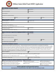 Document preview: Military Injury Relief Fund (Mirf) Application - Ohio