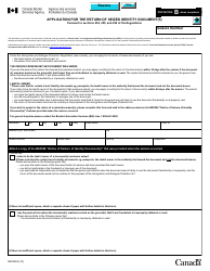 Form BSF699 Application for the Return of Seized Identity Document(S) - Canada