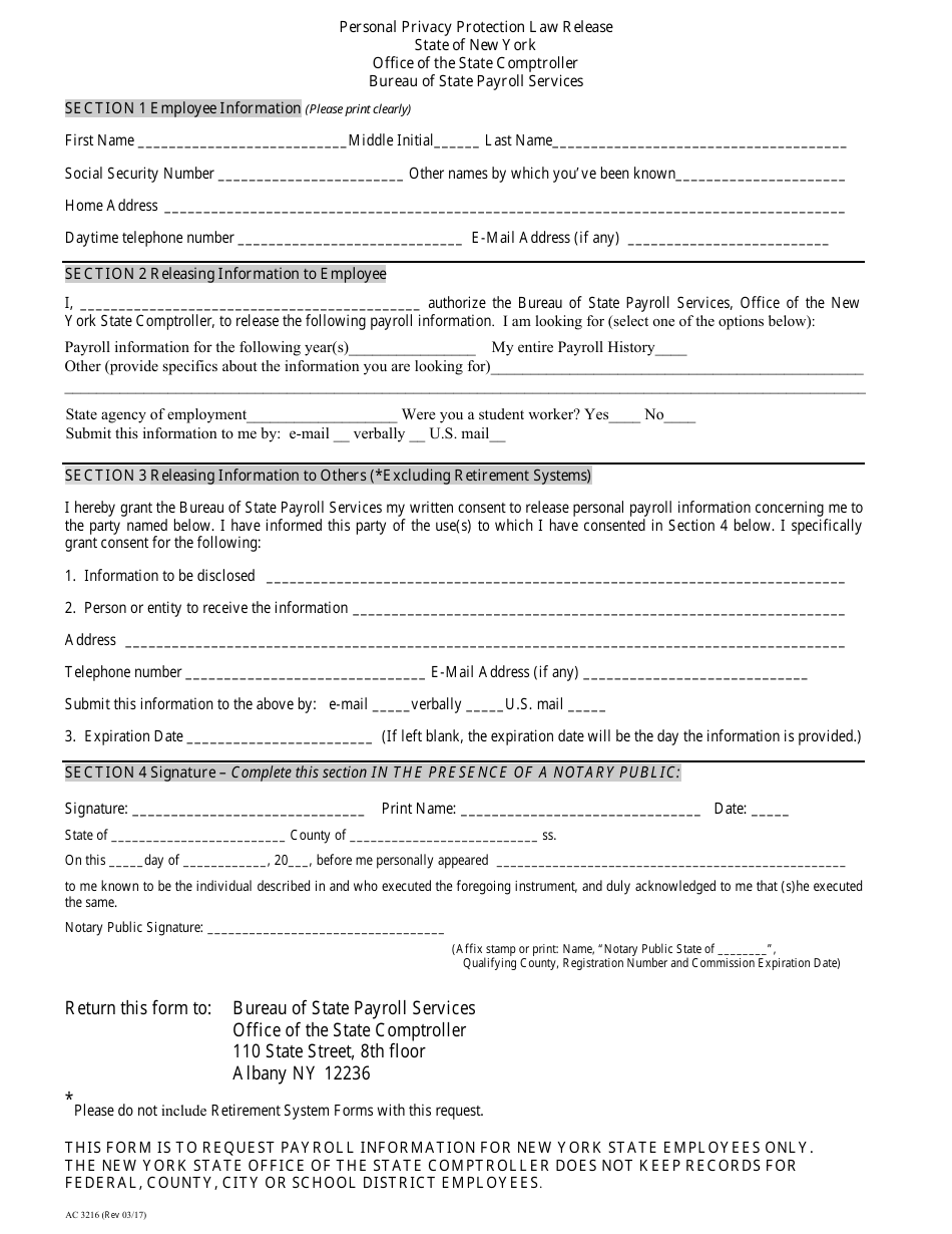 Form AC3216 - Fill Out, Sign Online and Download Printable PDF, New ...