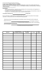 Document preview: Form 5-S Local Liquor Option Election Petition - Ohio