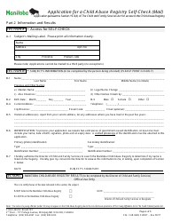 Application for a Child Abuse Registry Self-check (Mail) - Manitoba, Canada, Page 4