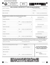 Form DP-9 Small Business Corporation (&quot;s&quot; Corp) Information Report - New Hampshire