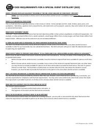 Special Event Distillery (Sed) Application Form - Oregon, Page 2