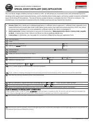 Special Event Distillery (Sed) Application Form - Oregon, Page 3