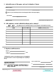 Form DOH-30 Adoptee Registration Form - New York, Page 2