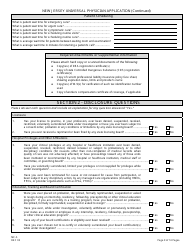Form MC-5 New Jersey Universal Physician Application - New Jersey, Page 9