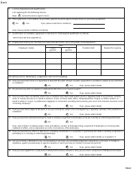 Application for General Insurance Agent Certificate of Authority - Prince Edward Island, Canada, Page 2