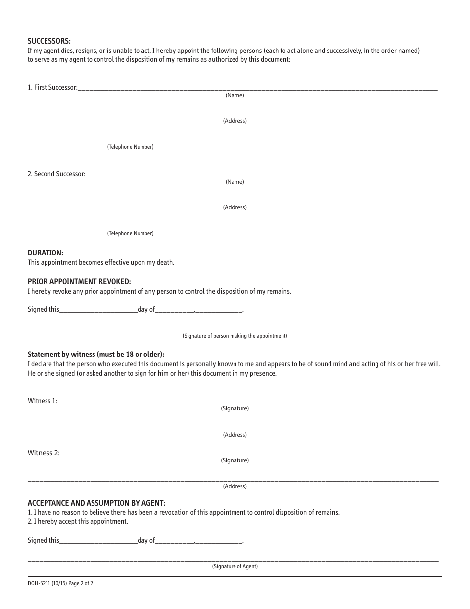 Form Doh 5211 Fill Out Sign Online And Download Printable Pdf New York Templateroller 6340