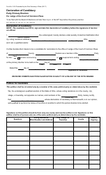 Form 2-GJ &quot;Declaration of Candidacy - Party Primary Election for Judge of the Court of Common Pleas&quot; - Ohio