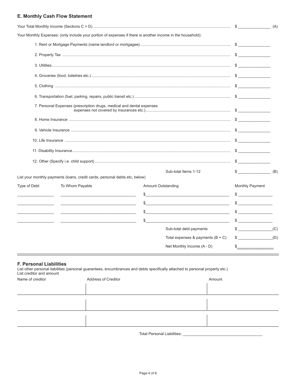 Support Enforcement Program (Sep) Statement of Finances - Newfoundland and Labrador, Canada, Page 4