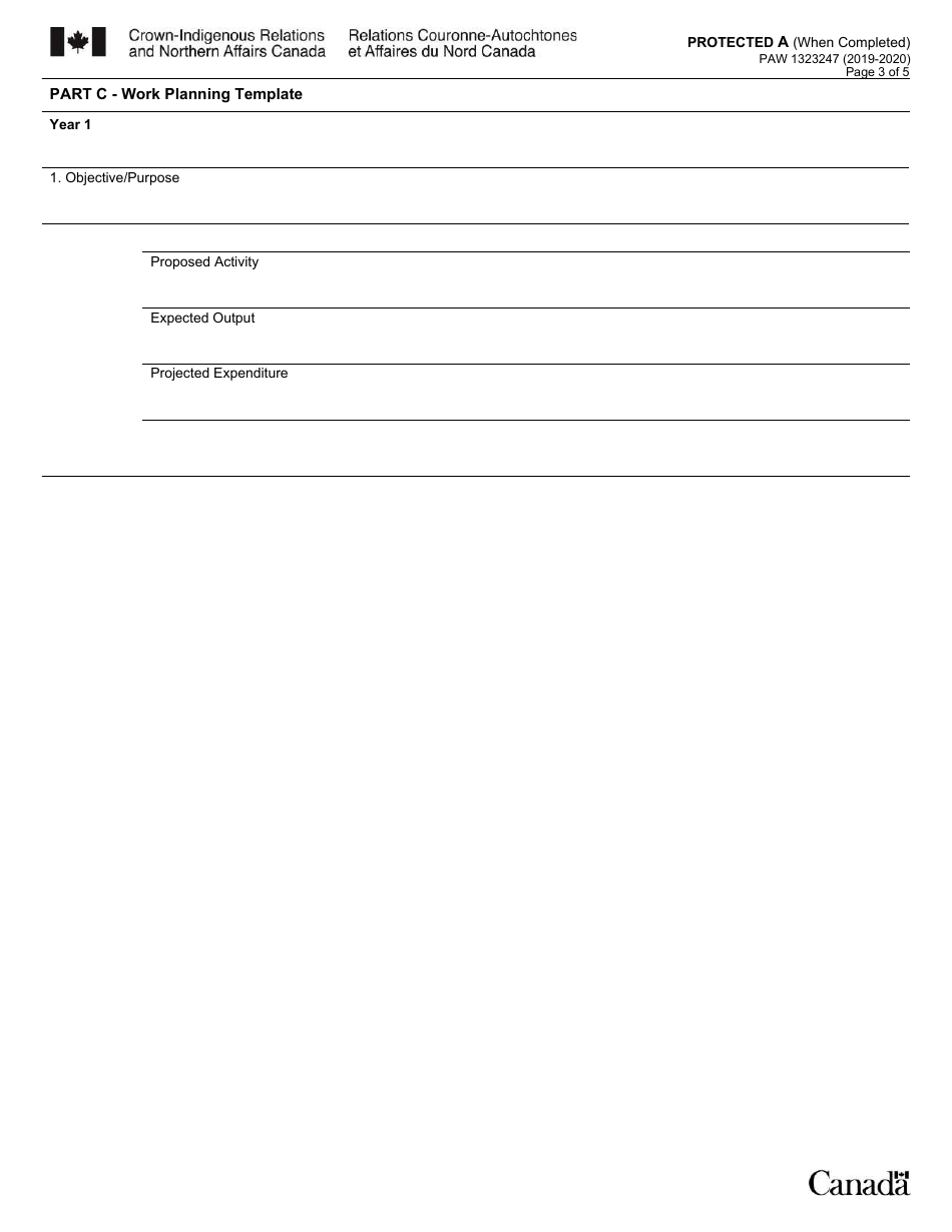 Form PAW1323247 Basic Organizational Capacity Contribution Program Funding Application - Canada, Page 3