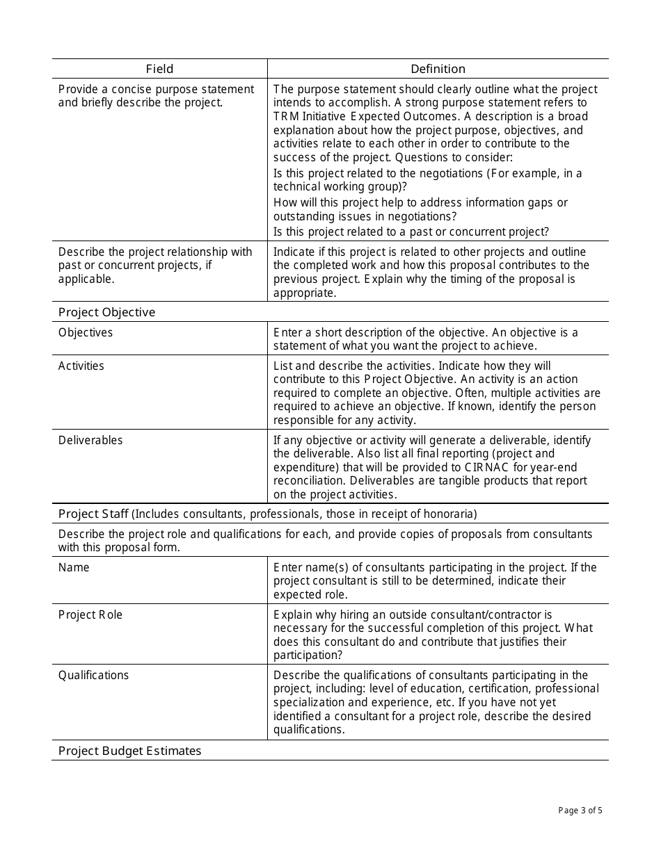 Instructions for Form PAW9359624.BC Treaty Related Measures Project Proposal - Canada, Page 3