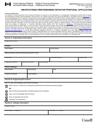 Form PAW790644 &quot;Negotiations Preparedness Initiative Proposal Application&quot; - Canada, 2020