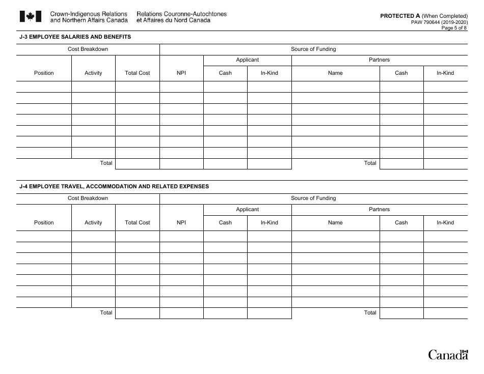 Form PAW790644 Negotiations Preparedness Initiative Proposal Application - Canada, Page 5