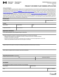 Document preview: Form PAW638262 Project or Work Plan Funding Application - Canada, 2020