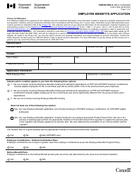 Document preview: Form PAW41802 Employee Benefits Application - Canada