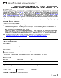Document preview: Form PAW6161886 Lands and Economic Development Service Programs (Ledsp) / Community Opportunities Readiness Program (Corp) Application - Canada
