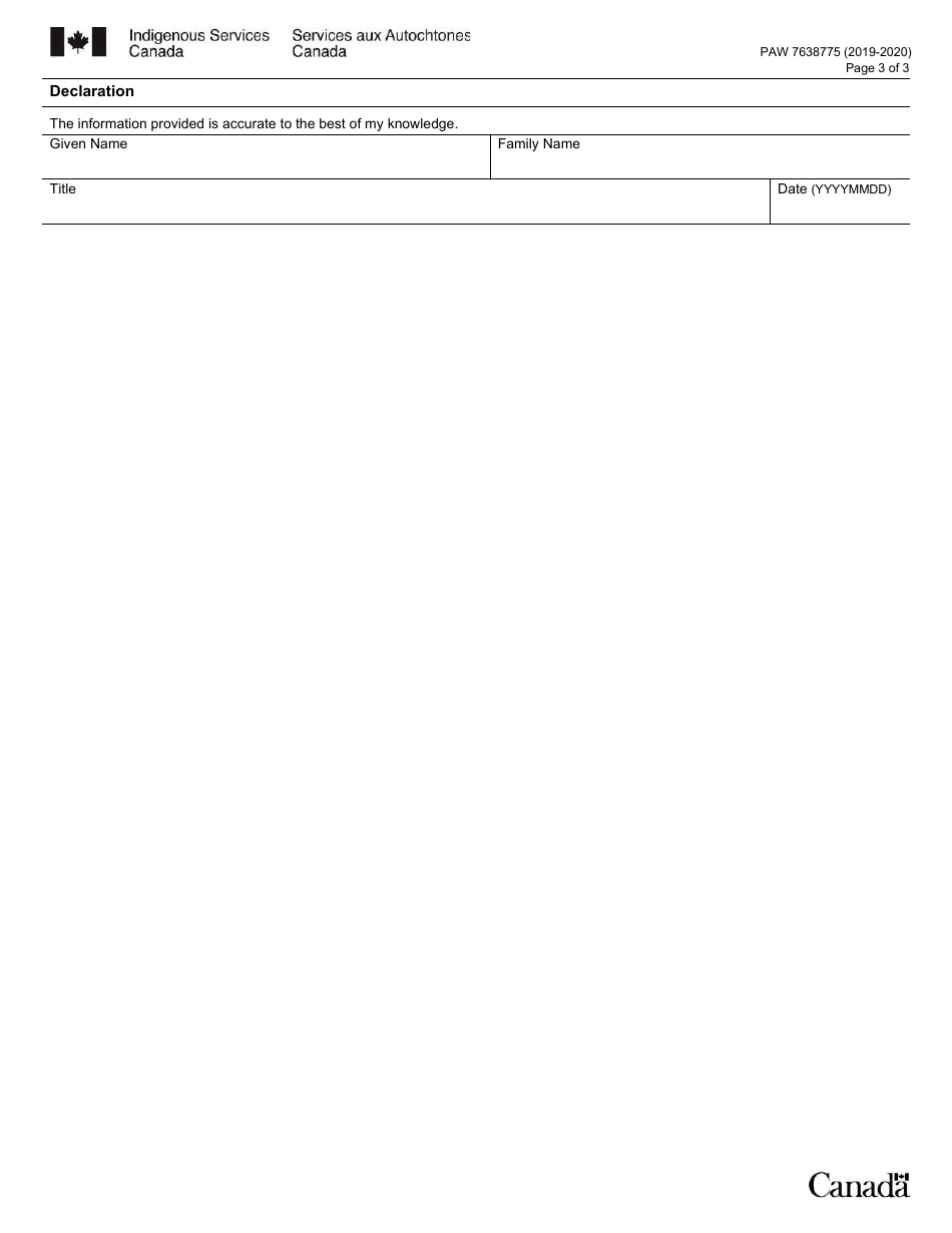 Form PAW7638775 Family Violence Prevention Program (Fvpp) Shelter Work Plan - Canada, Page 3