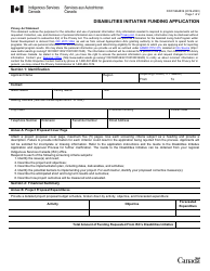 Document preview: Form PAW5664839 Disabilities Initiative Funding Application - Canada, 2020