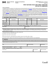 Form PAW493710.BC First Nations Child and Family Services Notice of Admission - Canada