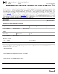 Document preview: Form PAW6735961 First Nations Child and Family Services Prevention Based Work Plan - Canada