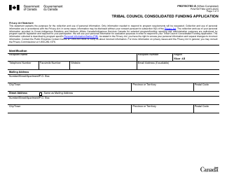 Document preview: Form PAW5677664 Tribal Council Consolidated Funding Application - Canada