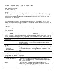 Document preview: Instructions for Form PAW5677670 Tribal Council Consolidated Work Plan - Canada