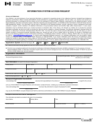 Form INTER10-678E Information System Access Request - Canada