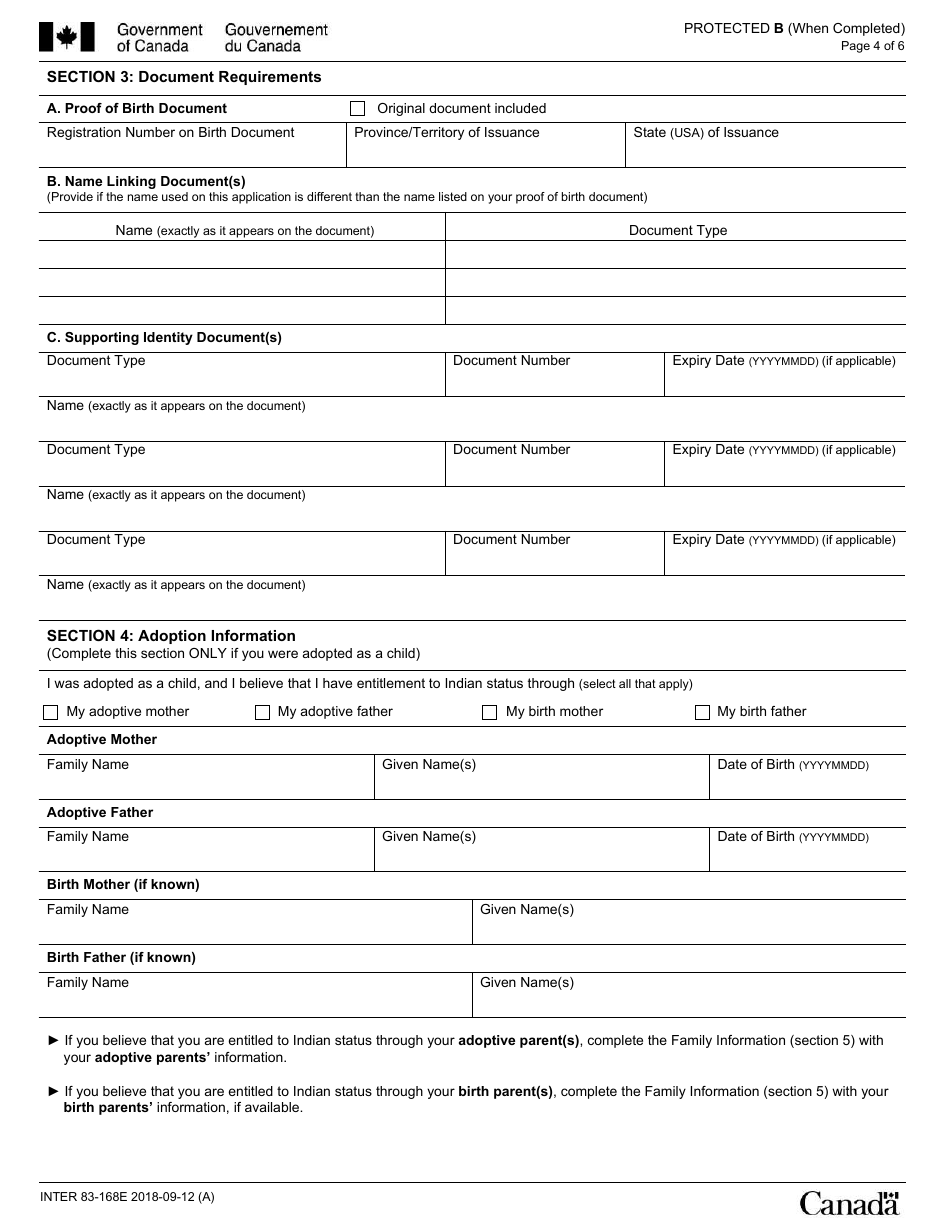 Form INTER83-168E - Fill Out, Sign Online and Download Fillable PDF ...