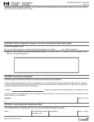 Form INTER83-168E Application for Registration on the Indian Register and for the Secure Certificate of Indian Status (Scis) (For Adults 16 Years of Age or Older) - Canada, Page 6