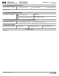 Form INTER83-073E Indian Register Data Entry - Events - Canada, Page 2