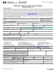 Document preview: Form INTER83-150E Individual Trust Account Payout Request - Canada