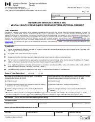Document preview: Form INTER40-001E Mental Health Counselling Coverage Prior Approval Request - Canada