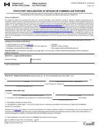 Form INTER83-151E Statutory Declaration of Spouse or Common-Law Partner - Canada