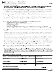 Form INTER80-005DE First Nation Letter of Authorization (Self-governing or Comprehensive Land Claim First Nations) - Ministerial Loan Guarantee - Canada, Page 2